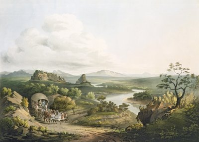 Een Uitzicht nabij de Roode Sand Pas bij de Kaap de Goede Hoop, gegraveerd door J. Bluck, 1809 door Henry Salt