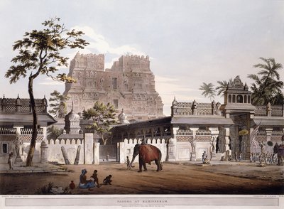 Pagode in Ramisseram, 1803 door Henry Salt