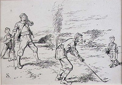De verstrooide golfer, illustratie uit 
