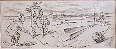 De begeleide golfer, illustratie uit 