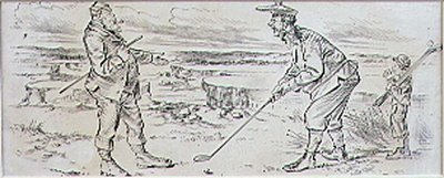 De aarzelende golfer, illustratie uit 