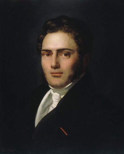 Portret van Saint-Amand Bazard 1791-1832, 1821 door Henry Scheffer