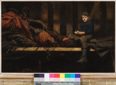 Dinnertijd - Ambrose Rouffignac in de Zeilmakerij, 1883 door Henry Scott Tuke
