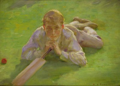 Henry Allen in cricketkleding door Henry Scott Tuke