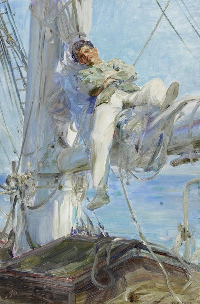 Slapende Zeeman, Falmouth 1905 door Henry Scott Tuke