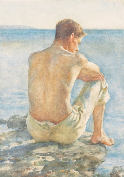 De zee bekijken door Henry Scott Tuke