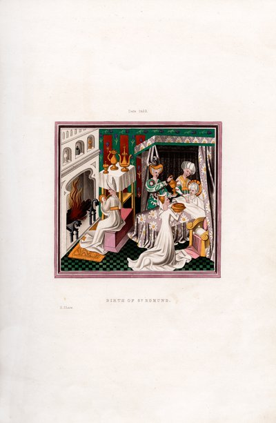 Geboorte van St. Edmund, 1433, 1843 door Henry Shaw