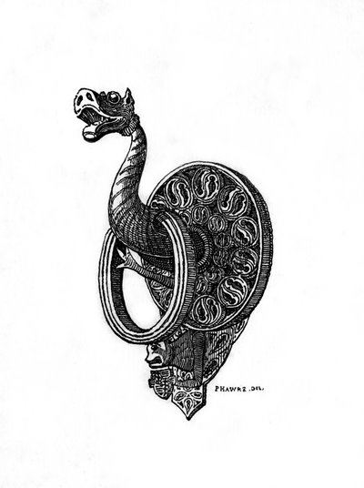 Deurklopper, laat 14e eeuw, 1843 door Henry Shaw