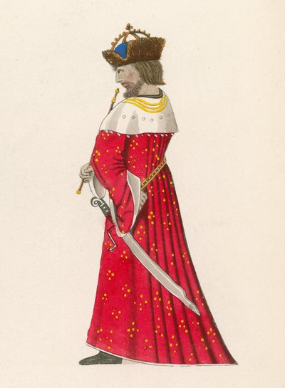 Figuur 4 uit de Romance of the Rose, ca. 1480, in het British Museum, Harl M S 4425 door Henry Shaw