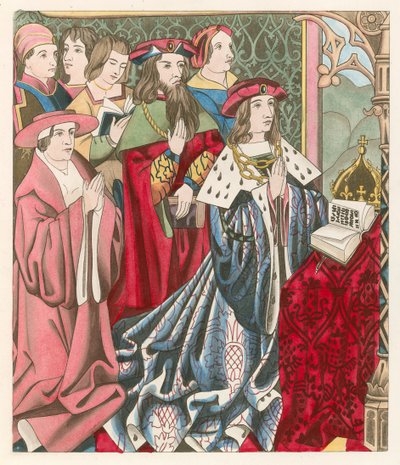 Hendrik VI en zijn hof door Henry Shaw