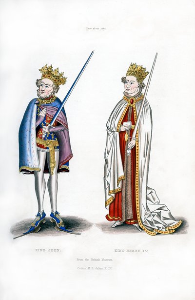 Koning Jan en Koning Hendrik I, ca. 1440, 1843 door Henry Shaw