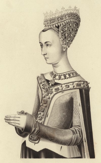 Margaretha, koningin van Jacobus III van Schotland, circa 1483 door Henry Shaw