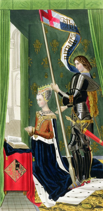 Margaretha van Denemarken, Koningin van Schotland (1456-86) naar een schilderij van Hugo van der Goes (c.1440-82) voltooid c.1482 door Henry Shaw
