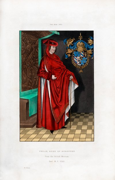 Philip, Hertog van Bourgondië, ca. 1460, 1843 door Henry Shaw