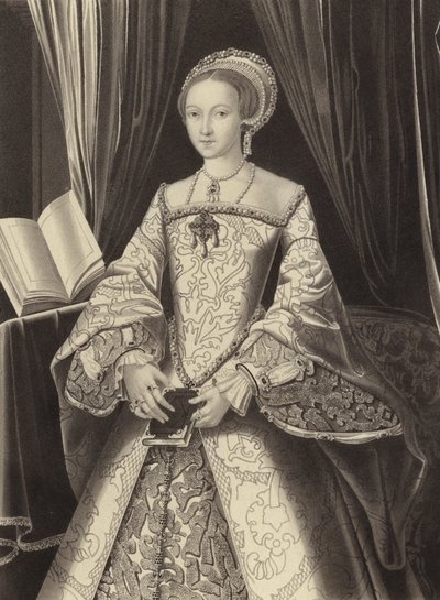Prinses Elizabeth, de toekomstige koningin Elizabeth I, circa 1545 door Henry Shaw