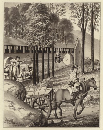 Schieten op de schijf, 1496 door Henry Shaw