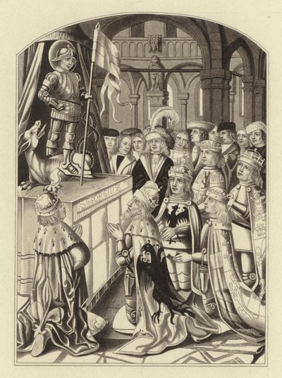 Vorsten van Europa aanbidden Sint Joris door Henry Shaw