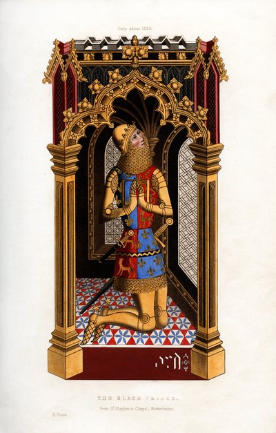 De Zwarte Prins, ca. 1355, 1843 door Henry Shaw