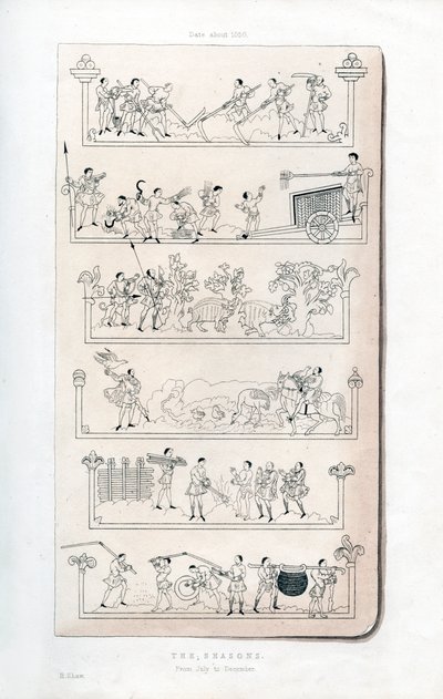 De Seizoenen, c1050, 1843 door Henry Shaw
