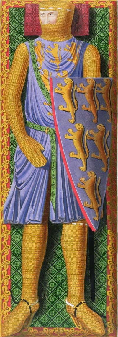 William Longespee, 1e Graaf van Salisbury (gest. 1226) naar een mid-13e eeuws manuscript in de Cambridge University Library door Henry Shaw