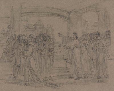 Christus in de Tempel door Henry Singleton