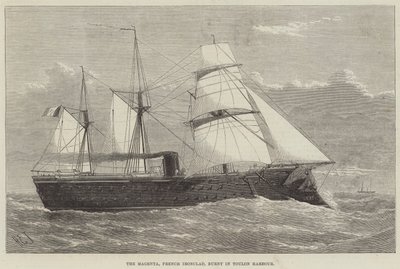 De Magenta, Frans Pantserschip, verbrand in de haven van Toulon door Henry Spernon Tozer