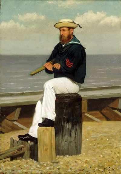 Matroos op uitkijk, c.1855 door Henry Stacy Marks