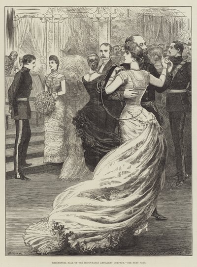 Regimentsbal van de Honourable Artillery Company door Henry Stephen Ludlow