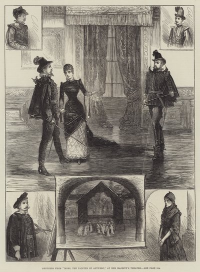 Schetsen van Moro, de Schilder van Antwerpen, in Her Majesty