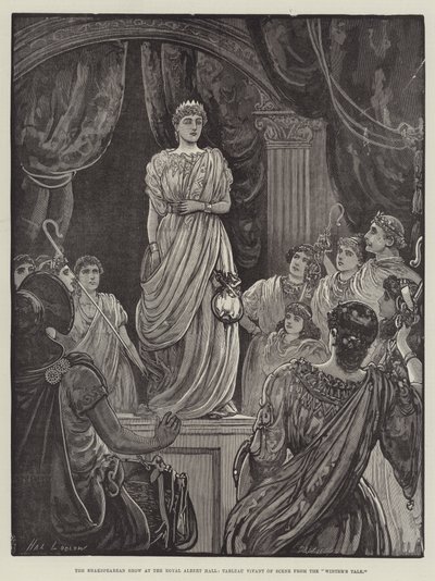 De Shakespeariaanse Show in de Royal Albert Hall, Tableau Vivant van Scène uit The Winter
