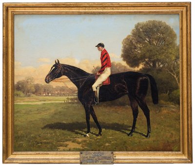 Iroquois met Fred Archer, winnaar van de Epsom Derby, St. Leger en Prince of Wales Stakes in 1881, 1895 door Henry Stull