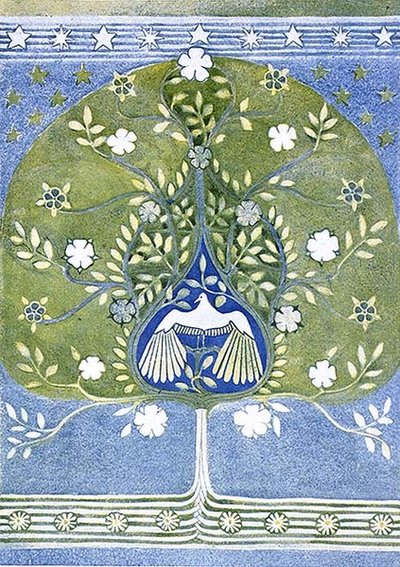 Ontwerp voor een geappliqueerde en geborduurde portière Vol XIV uit `The Studio` magazine, gepubliceerd 1898 door Henry Taylor Wyse