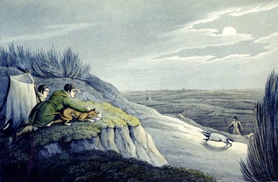 Dasvangen uit de Nationale Sporten van Groot-Brittannië, gegraveerd door J.H. Clarke door Henry Thomas (after) Alken