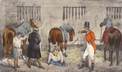 De Oaks merrie door Henry Thomas (after) Alken