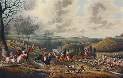 Jacht op de ree: Volle jacht, ca. 1800, 1922 door Henry Thomas Alken