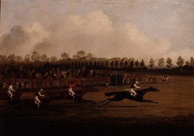Finish van de Doncaster St. Leger door Henry Thomas Alken