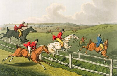 Vossenjacht, geaquarelleerd door I. Clark, uitgegeven door Thomas McLean door Henry Thomas Alken