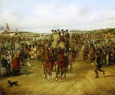 Op weg naar de Derby door Henry Thomas Alken
