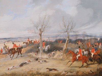 Jachtscène: In volle vaart door Henry Thomas Alken