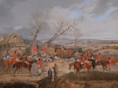 Jachtscène: De Dood, ca. 1840 door Henry Thomas Alken
