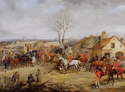 Jachtscène, De ontmoeting door Henry Thomas Alken