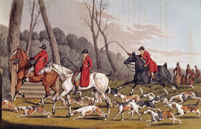 De vossenjacht Engelse lithografie door Henri Alken (1774-1850) 19e eeuw Parijs, B.N. door Henry Thomas Alken