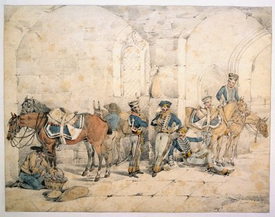 Huzaren op het schiereiland, mogelijk 1e Huzaren, King