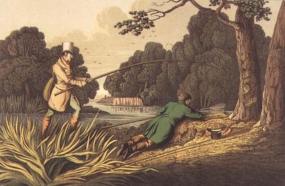 Pike Fishing, geaquarelleerd door I. Clark, uitgegeven door Thomas McLean door Henry Thomas Alken