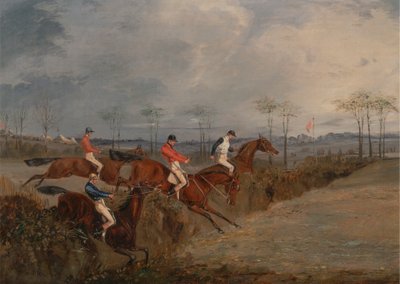 Scènes van een Steeplechase: Nog een Heg door Henry Thomas Alken