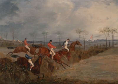 Scènes van een steplechase: Een andere haag door Henry Thomas Alken