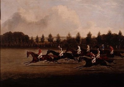 Start van de Doncaster St. Leger door Henry Thomas Alken