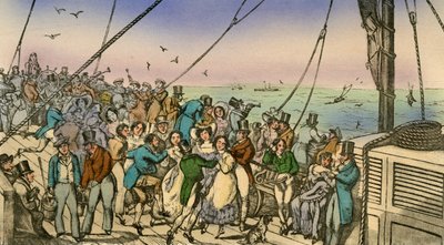 De genoegens van een Margate stoomboot, 1838 door Henry Thomas Alken
