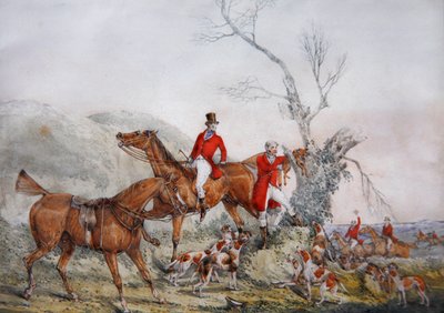 De vos op de boom jagen, c.1830 door Henry Thomas Alken