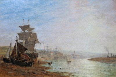 Laag tij bij Shoreham, Sussex door Henry Thomas Dawson